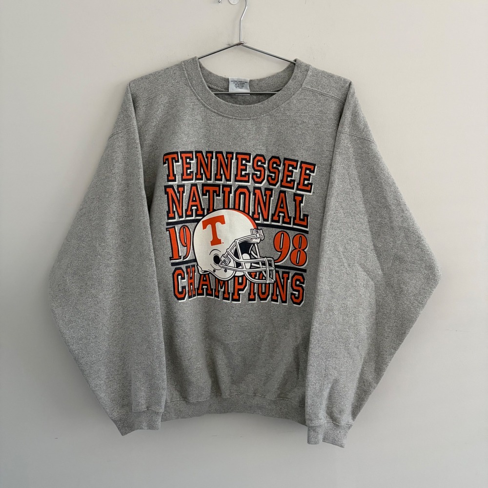 Vintage Cotton Exchange Tennessee National 1998 Champions Sweatshirt Gray Large